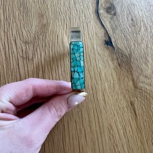 Silver and turquoise cuff bracket